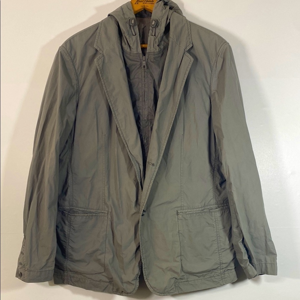 Men's Perry Ellis Gray Utility Jacket Size 44 Regular